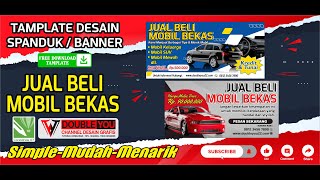 TEMPLATE Desain Spanduk / Banner / X Banner JUAL BELI MOBIL BEKAS - Coreldraw - #doubleyou22