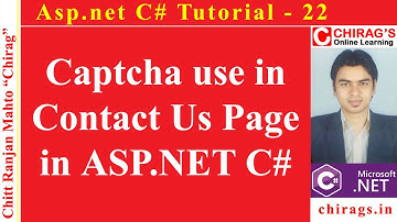 Asp.net C# Tutorial 22 - Captcha use in Contact Us Page in ASP.NET C#