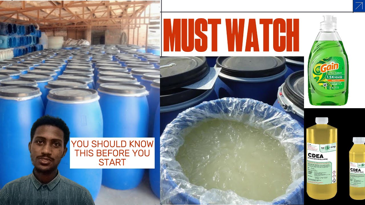 ለፈሳሽ ሳሙና አሰራር እጅግ በጣም ወሳኝ የሆኑ ግበአቶች ፣  ( ይሄንን ሳያውቁ ምንም እይጀምሩ)!! Basic chemicals to make detergents.