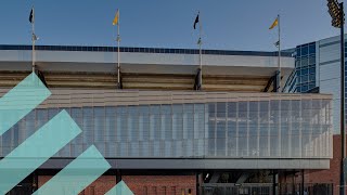 Ventilated Glass Facade & Rainscreen Case Study: Kinnick Stadium Renovation