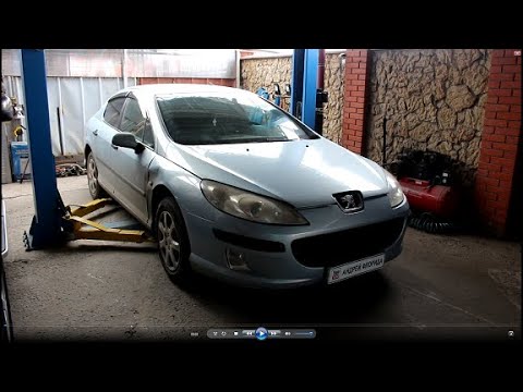 Замена комплекта ГРМ помпы и сальника коленвала на Peugeot 407 1,8 Пежо 407 2005 года 1часть