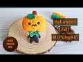 Halloween Mini Felt Mr Pumpkin Plush | Halloween DIY | Felt Crafts | Sewing Crafts.