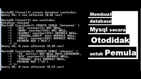 Cara membuat database mysql di XAMPP menggunakan CMD phpMyAdmin Navicat