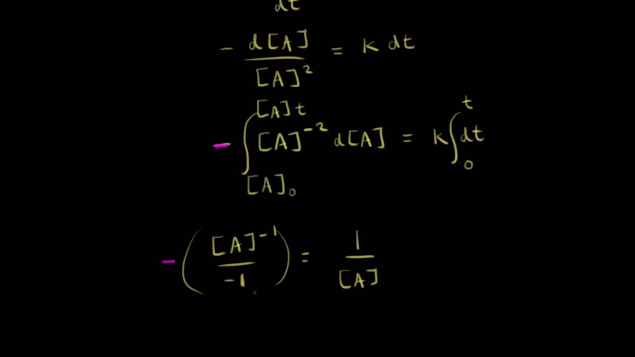 Second Order Reaction With Calculus Video Khan Academy