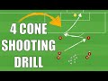 4 cone shooting drill  footballsoccer