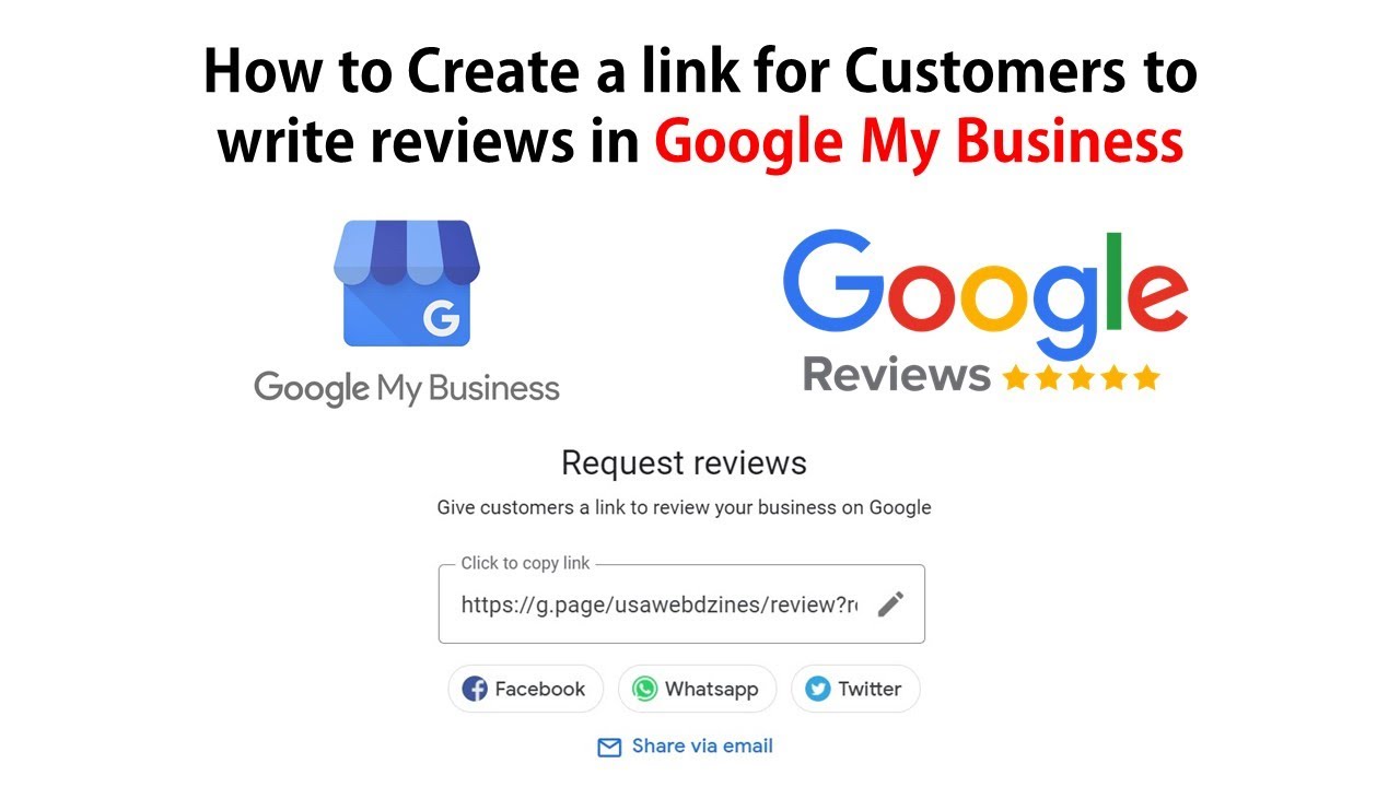 How to Create a Direct link for customers to write reviews Google My  Business