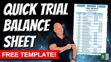 How To Create A Trial Balance Sheet In Excel In Minutes