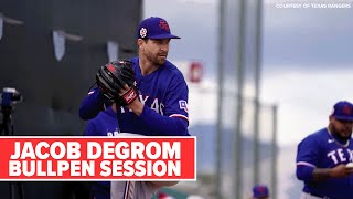 Jacob deGrom new bullpen session | Texas Rangers spring training