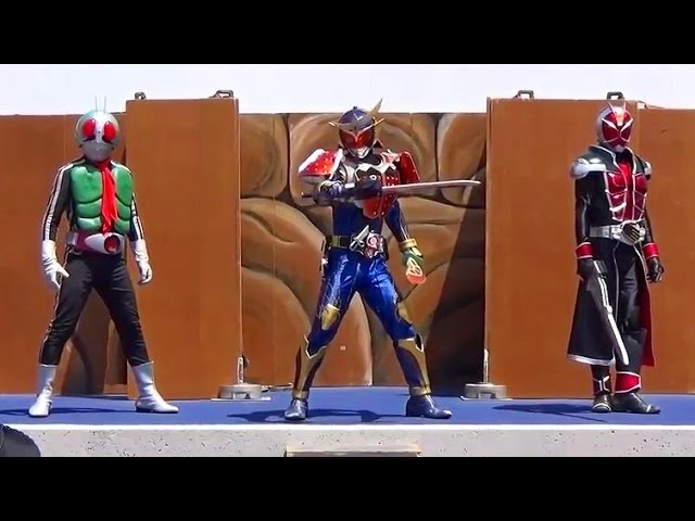 仮面ライダー鎧武（ガイム）＆ウィザードショーに1号も登場