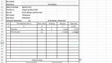 Mẫu hóa đơn giá trị gia tăng excel năm 2024