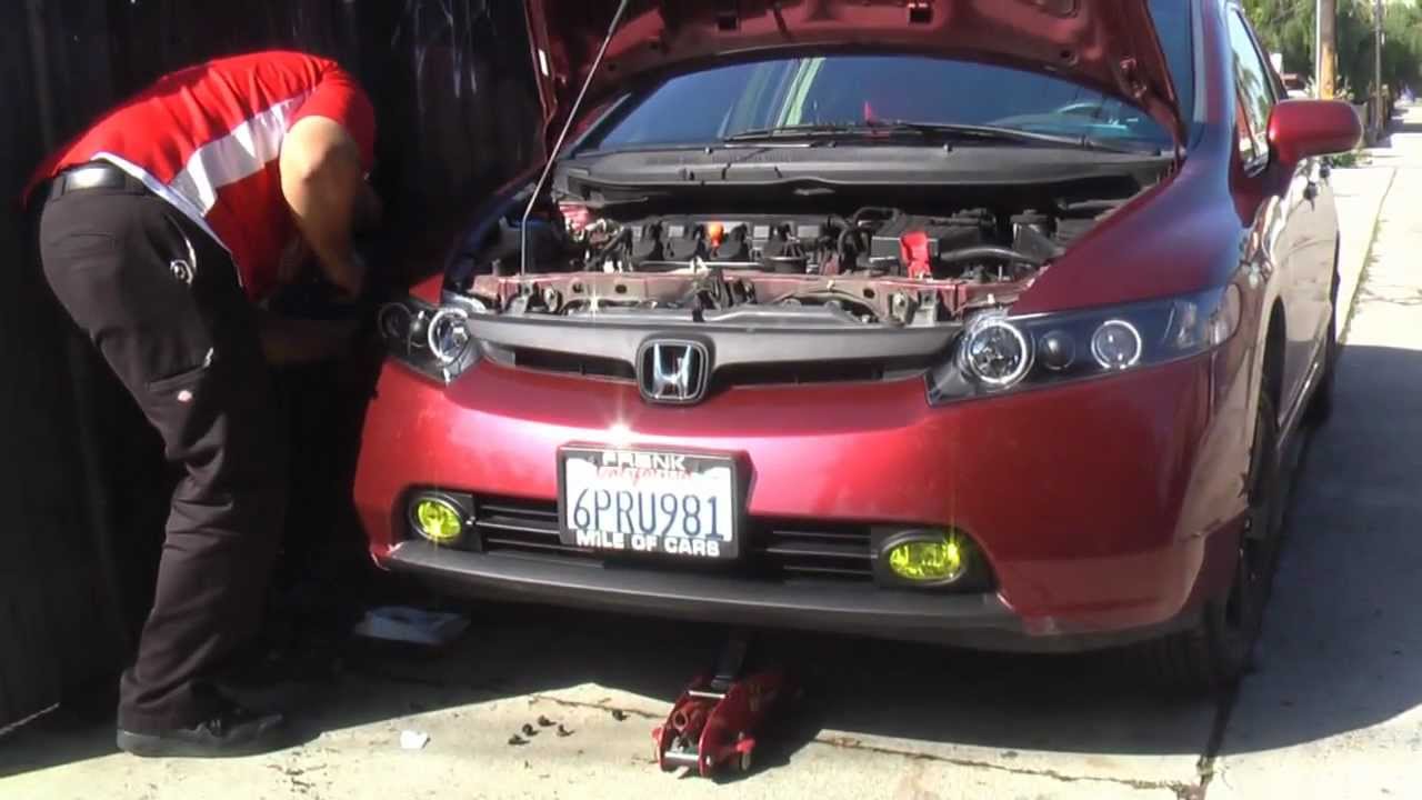 Civic headlights and Fog Lights - YouTube