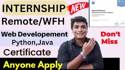 Web Developement Python C++ WFH Internship For Everyone | 100% Internship Certificate