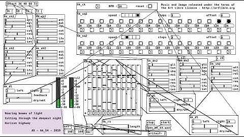 Pure Data Haiku 54 - Roaring beams of light