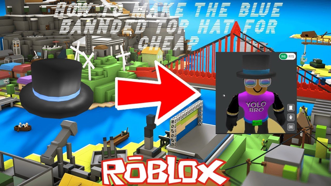 How To Make The Blue Banded Top Hat On Roblox For Cheap Roblox Tutorial Youtube - roblox banded top hat series