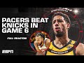 Full reaction pacers force game 7 vs the knicks  its been incredible to watch indy  sc