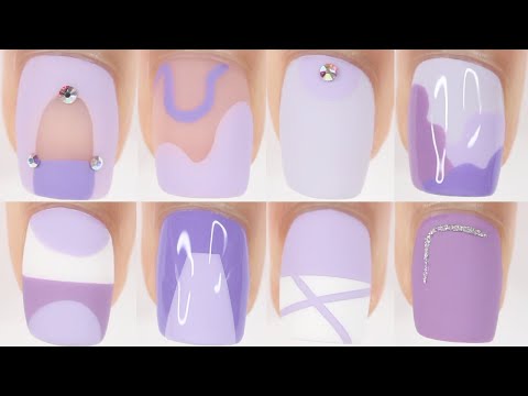 10 EASY NAIL ART IDEAS | purple nail art designs compilation summer nail polish colors 2022