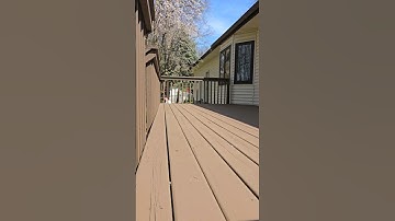 Step by Step Tutorial On How To Properly Stain Your Deck. Sherwin Williams Super Deck Lodge Brown.
