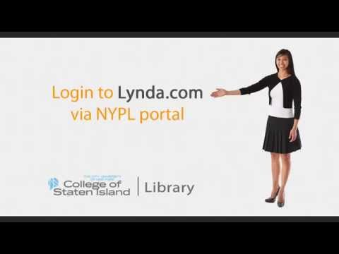 How to Login to Lynda com via NYPL Portal