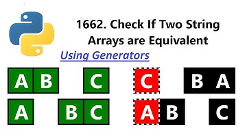Python Leetcode 1662 Check If Two String Arrays are Equivalent