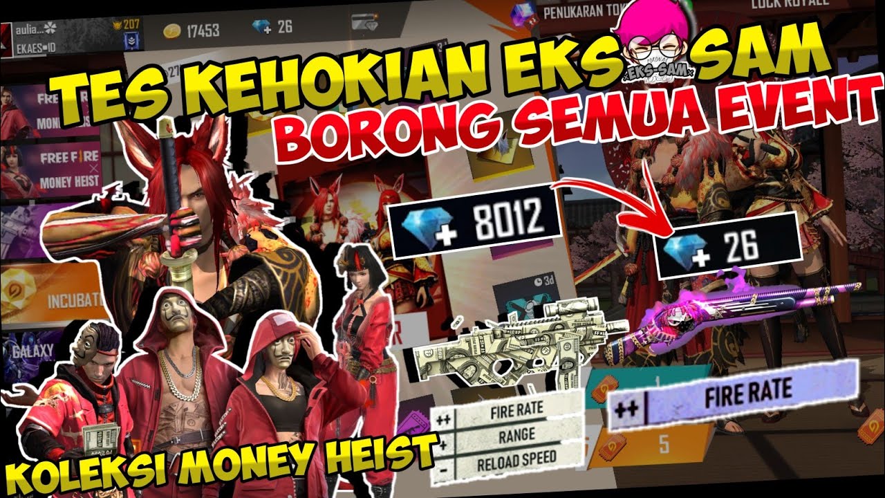 KOLEKSI SEMUA SKIN MONEY HEIST!! PERTAMA KALI JADI SULTAN BORONG EVENT DISKONAN!!