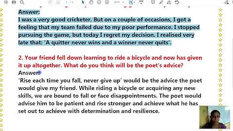 1.1 Don’t Give Up!  : Std 6th | English HL - Questions & Answers | Textbook Solutions