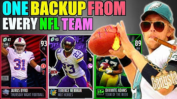 ONE BACKUP FROM EVERY NFL TEAM! MADDEN 18 ULTIMATE TEAM SQUAD BUILDER