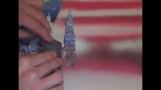 Twin Towers - Spray paint art