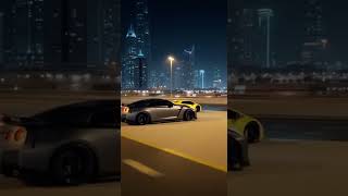Night Drift in Dubai 🌃🔥 | GTR vs Lambo on Sheikh Zayed Road