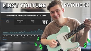 My First YouTube Paycheck | How Much YouTube Paid Me as a Small Guitar YouTuber