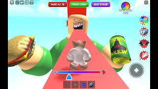 Playing easy grow obby in Roblox