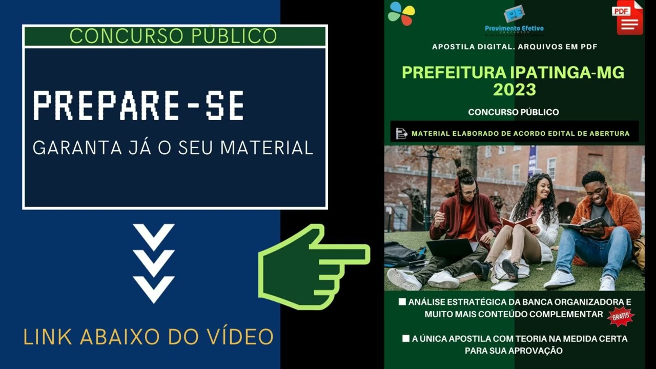 COMO SER APROVADO EM CONCURSO PÚBLICO - PRESENCIAL EM IPATINGA em