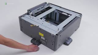 CS920/CX920 Series—Installing the 2500-sheet tray