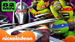 TMNT | Shredder MENGHANCURKAN Selama 82 Menit Langsung! 👊  | Nickelodeon Bahasa