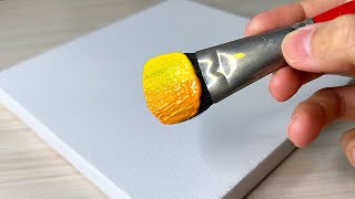 EASY! Golden Reflection Winter Painting You Must Try ❄️🎨/ Acrylic Painting for Beginners