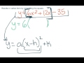 Converting Quadratic Equations to Vertex Form