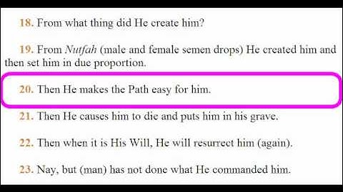 Translation of Quran Chapter80 ترجمة القرآن إنجليزي سورة عبس