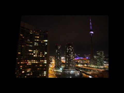 Toronto By Night CN Tower Skydome Camille Kiffer