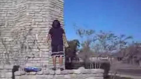 angel dehoyos doing a back flip