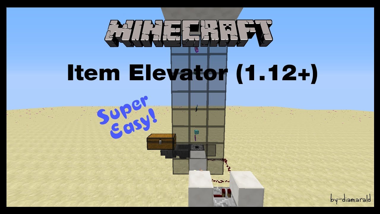 How To Make An Item Elevator 1 12 Diamarald Gaming Youtube