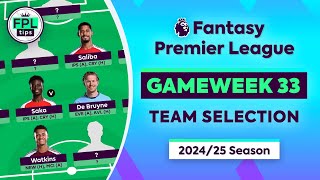 FPL GW33: TEAM SELECTION | Free Hit ACTIVE! | Double Gameweek 33 | Fantasy Premier League 24/25 Tips