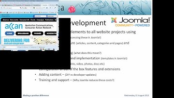 Introduction to Joomla content management system webinar recording