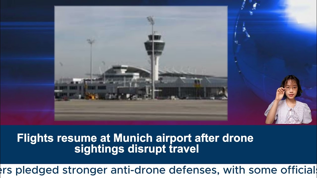 Возобновляются рейсы в аэропорту Мюнхена после того, как беспилотники нарушили движение транспорт...