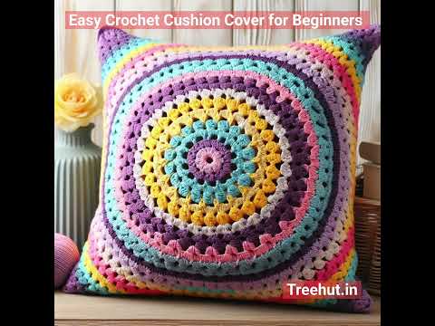 Easy Crochet Cushion Cover for Beginners #crochetideas #crochet #design #handmade #gift #ideas