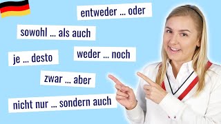 Perfektes Deutsch lernen: Doppelkonjunktionen │ Grammatik B1-C1