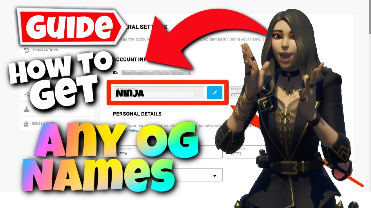 How to get ANY *OG* Epic Name in Fortnite Chapter 3 Season 2 (EASY!) 