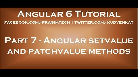 Angular setvalue- en patchvalue-methoden