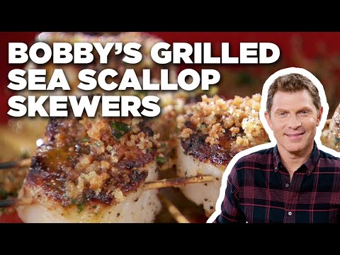 Bobby Flay's Grilled Sea Scallop Skewers | Bobby Flay's Barbecue Addiction | Food Network