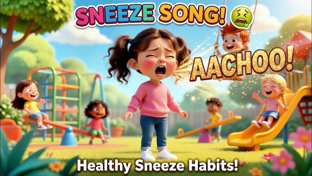 FUN SNEEZE SONG 🤧 AACHOO SNEEZING SONG FOR KIDS | MELLISA PLAYGROUND ...
