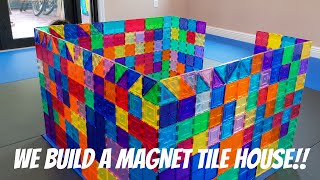 We build a magnet tile house...and then destroy it!! screenshot 3