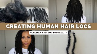 HOW TO CREATE HUMAN HAIR LOC EXTENSIONS W. CURLY ENDS - DETAILED TUTORIAL